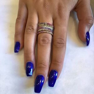 JEN HANSEN RAINBOW ETERNITY BAND CUBIC RING CUBIC BAND